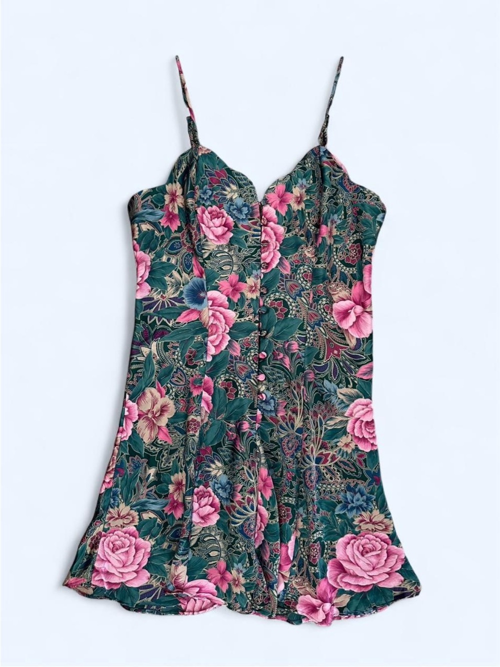 Vintage Victoria's Secret Gold Label Floral Paisley Slip Dress